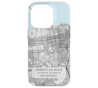 Custodia per iPhone 14 Pro Dove tutto è iniziato - Mappa della città di San Francisco