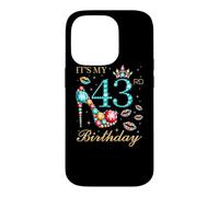 Custodia per iPhone 14 Pro È il mio 43esimo compleanno Carina reginetta del compleanno di 43 anni