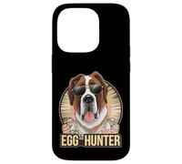 Custodia per iPhone 14 Pro Easter Bunny Saint Bernard Egg Hunter Amante dei cani