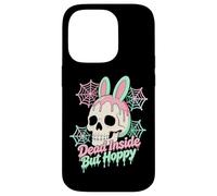 Custodia per iPhone 14 Pro Easter Dead Inside ma Hoppy Skull Bunny Pastel Goth