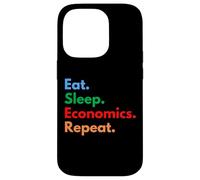 Custodia per iPhone 14 Pro Eat Sleep Economics Repeat per economisti e studenti Econ