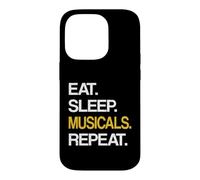 Custodia per iPhone 14 Pro Eat Sleep Musical Repeat Broadway Theatre
