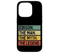 Custodia per iPhone 14 Pro Edison L'uomo Il mito La leggenda divertente citazione personalizzata