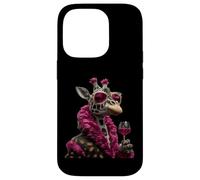 Custodia per iPhone 14 Pro Elegante ritratto di leone moda felino vino grafico
