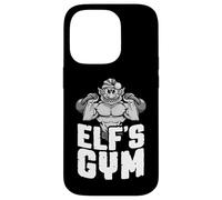 Custodia per iPhone 14 Pro Elf's Gym Kettlebell Bodybuilder Allenamento di Natale