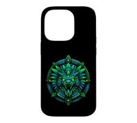 Custodia per iPhone 14 Pro Emblema del tempio incandescente della reliquia del serpente piumato