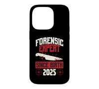 Custodia per iPhone 14 Pro Esperto forense dalla nascita 2025 Compleanno a tema True Crime