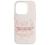 Custodia per iPhone 14 Pro Ester 4 14 Versi cristiani Corona floreale Regina Fede
