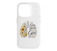 Custodia per iPhone 14 Pro Every Breath Is Grace Boho Floral Lungs Autunno Girasoli