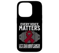 Custodia per iPhone 14 Pro Every Voice Matters Head and Neck Cancer Awareness Gifts
