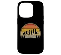 Custodia per iPhone 14 Pro Evolution Meditation - Maglietta da yoga, in stile vintage, design Sunset