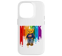 Custodia per iPhone 14 Pro Exceed The Limit New York Teddy Bear- Colorful NYC Boroughs
