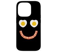 Custodia per iPhone 14 Pro Face Eggs And Bacon Ham Breakfast Smile