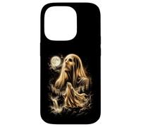 Custodia per iPhone 14 Pro Fantasma che ulula alla luna Meme Costume di Halloween 2026