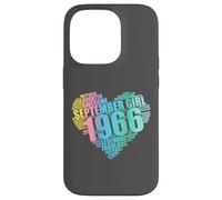 Custodia per iPhone 14 Pro Fantastica ragazza del settembre 1966 leggendaria e favolosa 60° cuore