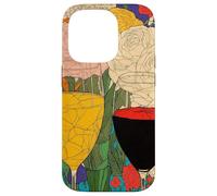 Custodia per iPhone 14 Pro Fiori e Calici di Vino Un Brindisi al Colore e alla Vita