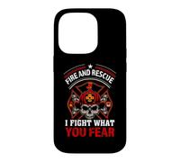 Custodia per iPhone 14 Pro Fire and Rescue I Fight What You Fear Brave Firefighter