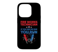Custodia per iPhone 14 Pro Fire Works Technician If Me Run You Run 4th Of July