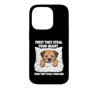 Custodia per iPhone 14 Pro First They Steal Your Heart - Border Terrier Amante Dog Mom