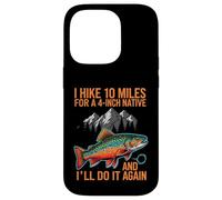 Custodia per iPhone 14 Pro Fly Fishing Brook Trout Hiker Blue Line Native