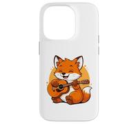 Custodia per iPhone 14 Pro Fox Playing Guitar Graphic Fox Ragazzi Ragazze Amante della Chitarra