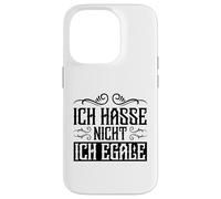 Custodia per iPhone 14 Pro Frase Tedesca Divertente Ich Hasse Nicht Egale