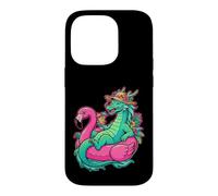 Custodia per iPhone 14 Pro Freddo Drago Flamingo Galleggiante Vacanze Estive