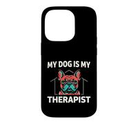 Custodia per iPhone 14 Pro French Bulldog My Dog Is My Therapist