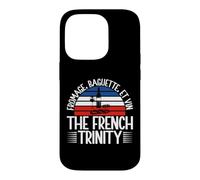 Custodia per iPhone 14 Pro Fromage Baguette Et Vin la Trinità Francese Francese