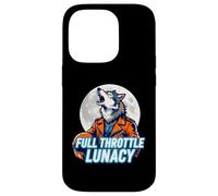 Custodia per iPhone 14 Pro Full Throttle Lunacy Howling Biker Wolf Graphic