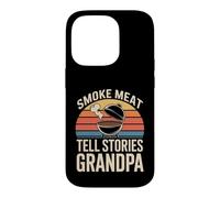 Custodia per iPhone 14 Pro Fumo Carne Raccontare Storie Nonno BBQ Grilling