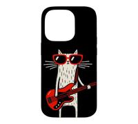 Custodia per iPhone 14 Pro Funny Bass Cat Design - Cool Musicista Cat con basso R