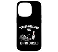 Custodia per iPhone 14 Pro Funny Bowling Pocket Obsessed 10 Pin Cursed Bowler