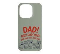 Custodia per iPhone 14 Pro Funny Cat Dad Yelling Cats Father's Day