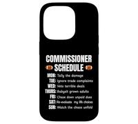 Custodia per iPhone 14 Pro Funny Fantasy Football Commissioner Schedule Draft Day