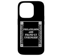 Custodia per iPhone 14 Pro Funny Frank-ly Unhinged Pun Stamp Collecting Collector
