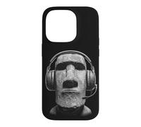 Custodia per iPhone 14 Pro Funny Gamer Y2K Isola di Pasqua Moai Testa Statua