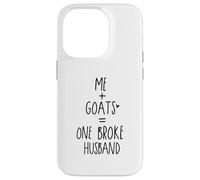 Custodia per iPhone 14 Pro funny goat me and goats One Broke husband