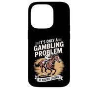 Custodia per iPhone 14 Pro Funny Horse Racing Gambling Joke for Betting Fans Design