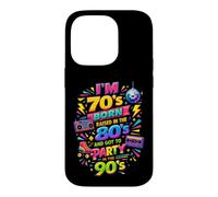 Custodia per iPhone 14 Pro Funny Proud Throwback I'm 70s Born 80s Raised 90s Fun party