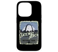 Custodia per iPhone 14 Pro Gateway Arch National Park Vintage Viaggi Vacanze Souvenir