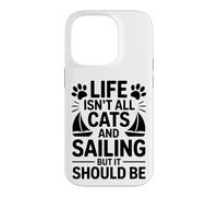 Custodia per iPhone 14 Pro Gatti E Vela Barca A Vela Divertente Vela