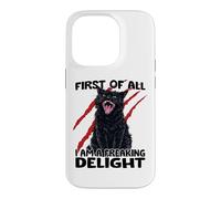 Custodia per iPhone 14 Pro Gatto goblin gatto nero sarcasmo zoomies gatto caos