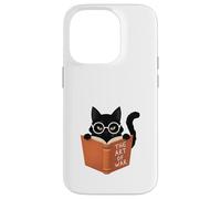 Custodia per iPhone 14 Pro Gatto Nero Legge L'Arte della Guerra Divertente