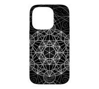 Custodia per iPhone 14 Pro Geometria sacra Metatrons Cube Dot lavoro