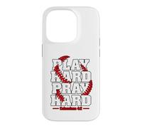 Custodia per iPhone 14 Pro Gioca Hard Pregare Hard Baseball Christian Faith Design Souvenir