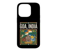 Custodia per iPhone 14 Pro Goa India Bandiera Spiaggia Basilica Grafica Viaggio