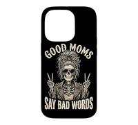 Custodia per iPhone 14 Pro Good Moms Say Bad Words & Messy Chignon Scheletro