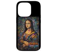 Custodia per iPhone 14 Pro Graffiti Mona Lisa Pop Art - Colorful Street Art Masterpiece