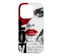 Custodia per iPhone 14 Pro Grafica streetwear Dark Romance, Gothic Red Rose Lover
